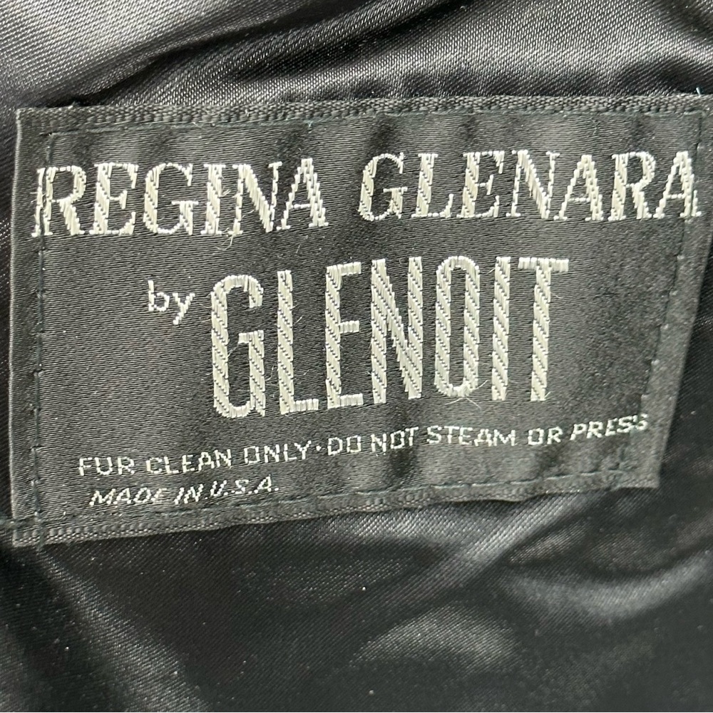 Regina Glenara by Glenoit VTG Black Brown Fur Cape Wrap USA Scalloped Co… - Picture 7 of 15